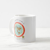 Neue Standardkarte der Weltflachen Erde Earther Kaffeetasse (Vorderseite Links)