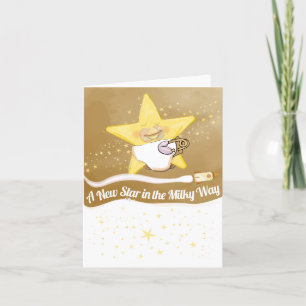 Neue Star Baby Flat Ankündigungskarte Ankündigung