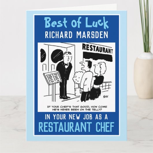 Neue Stelle als Koch-Karte Karte (Vorderseite)