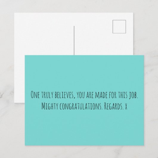 Neue Stelle Postkarte (Vorne/Hinten)