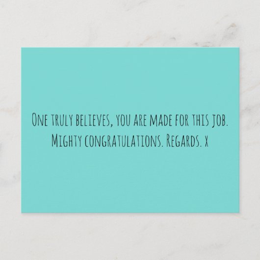 Neue Stelle Postkarte (Vorderseite)