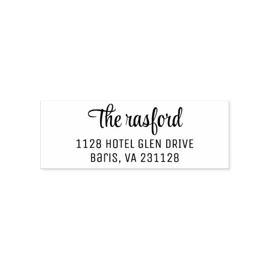 NEUE Stilvolle Script-Rücksendeadresse Permastempel (Design)