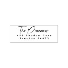 NEUE Stilvolle Script-Rücksendeadresse Selbstfarbi Permastempel