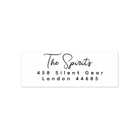 NEUE Stilvolle Script-Rücksendeadresse Selbstfarbi Permastempel (Design)