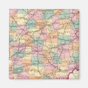 Neue Straßenkarte für den Staat Ohio Magnet