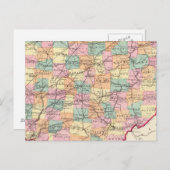 Neue Straßenkarte für den Staat Ohio Postkarte (Vorne/Hinten)
