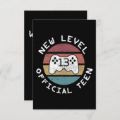 Neue Stufe 13 Offizieller Teen - Geeky Birthday Einladung (Vorne/Hinten)