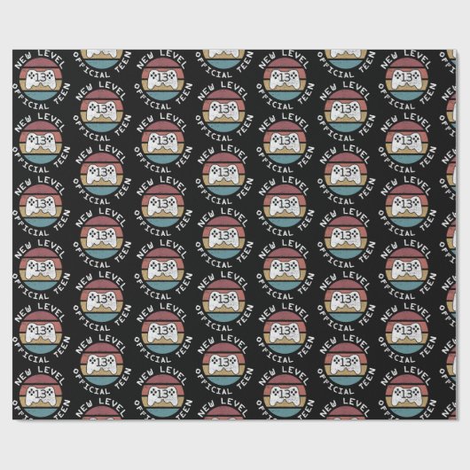 Neue Stufe 13 Offizieller Teen - Geeky Nerdy Birth Geschenkpapier (Flach)