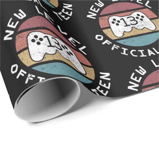 Neue Stufe 13 Offizieller Teen - Geeky Nerdy Birth Geschenkpapier (Rolleneckpunkt)