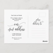 Neue Sweet Zuhause Address, Moving Announcement Postkarte (Rückseite)