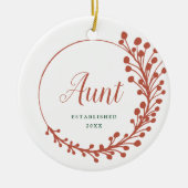 Neue Tante etablierte Personalisierte Schwangersch Keramik Ornament (Vorne)