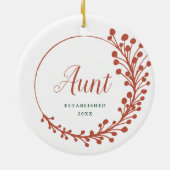 Neue Tante etablierte Personalisierte Schwangersch Keramik Ornament (Hinten)