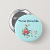 Neue Tante - Flugzeugentrickfilme und Geschenke Button (Vorne & Hinten)