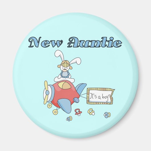 Neue Tante - Flugzeugentrickfilme und Geschenke Magnet (Vorne)