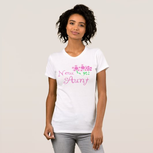 Neue Tante Pink Flowers Tshirts und Geschenke (Vorne ganz)