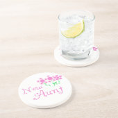 Neue Tante Rosa Blume T - Shirt und Geschenke Sandstein Untersetzer (Seite)