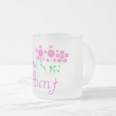 Neue Tante Rosa Blume Tshirts und Geschenke Mattglastasse (VorderseiteRechts)