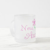 Neue Tante Rosa Blume Tshirts und Geschenke Mattglastasse (Vorderseite Links)