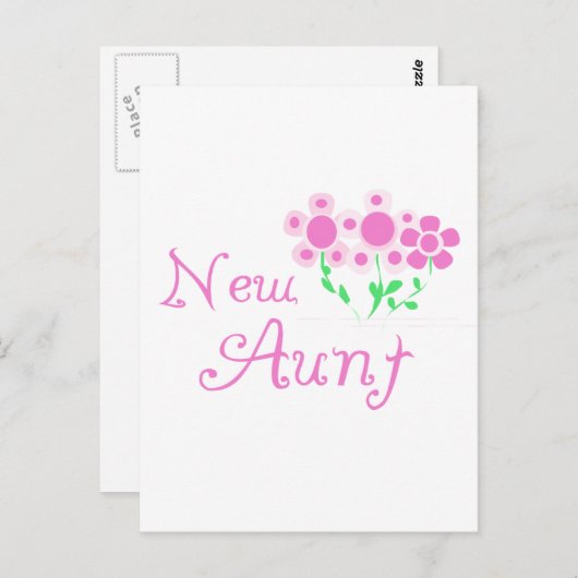 Neue Tante Rosa Blume Tshirts und Geschenke Postkarte (Vorne/Hinten)