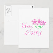 Neue Tante Rosa Blume Tshirts und Geschenke Postkarte (Vorne/Hinten)
