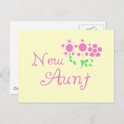 Neue Tante Rosa Blume Tshirts und Geschenke Postkarte (Vorne/Hinten)
