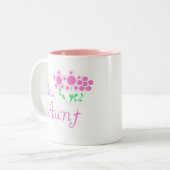 Neue Tante Rosa Blume Tshirts und Geschenke Zweifarbige Tasse (Vorderseite Links)