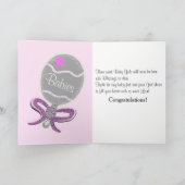 Neue Triplet Baby Girls On The Way Foto Card Karte (Innenseite)