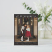 Neue Tür 24 Holiday Moving Ankündigung Postkarte (Stehend Vorderseite)