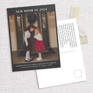 Neue Tür 24 Holiday Moving Ankündigung Postkarte