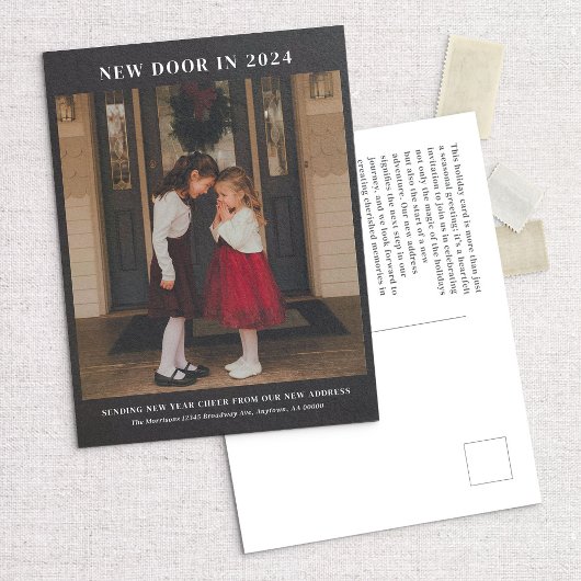 Neue Tür 24 Holiday Moving Ankündigung Postkarte