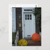 Neue Tür in England im Herbst Postkarte (Vorne/Hinten)