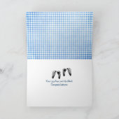 Neue Twin Boy Teddy Bären mit blauen Balloons Karte (Innenseite)