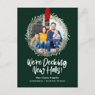 Neue Umzugsankündigung zur Weihnachtszeit als Post Feiertagspostkarte