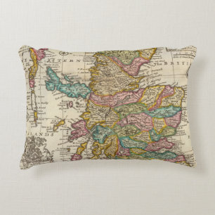 Neue und korrekte Karte von Schottland und von Dekokissen