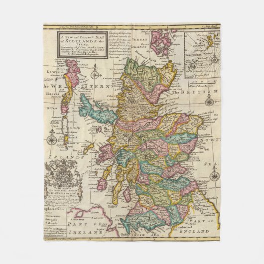 Neue und korrekte Karte von Schottland und von Fleecedecke (Vorderseite)