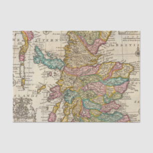 Neue und korrekte Karte von Schottland und von Seidenpapier