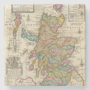 Neue und korrekte Karte von Schottland und von Steinuntersetzer