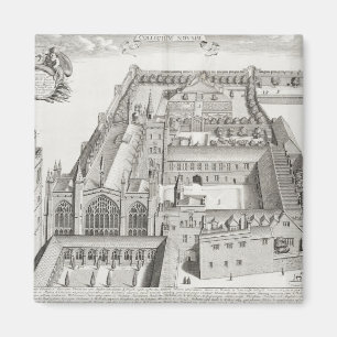 Neue Uni, Oxford, von "Oxonia Illustrata", Pub Magnet