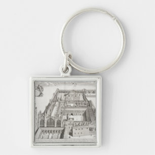 Neue Uni, Oxford, von "Oxonia Illustrata", Pub Schlüsselanhänger