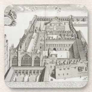 Neue Uni, Oxford, von "Oxonia Illustrata", Pub Untersetzer