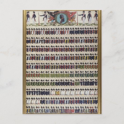 Neue Uniform-Designs für das königlich preußische Postkarte (Vorderseite)