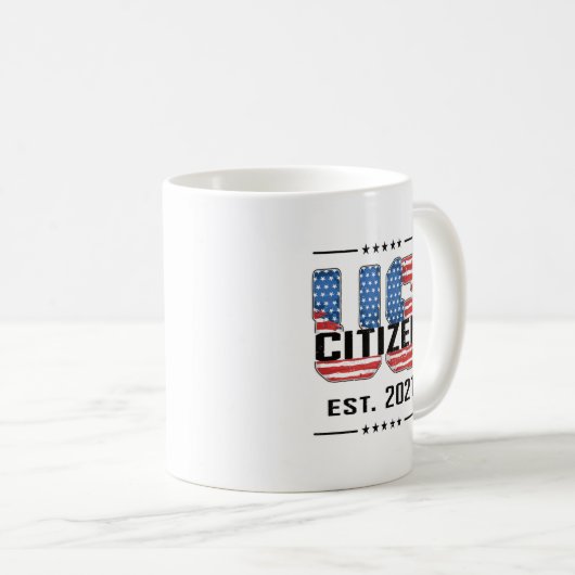 Neue US-Bürger Geschenke Proud American Citizenshi Kaffeetasse (VorderseiteRechts)