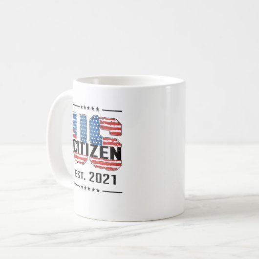 Neue US-Bürger Geschenke Proud American Citizenshi Kaffeetasse (Vorderseite Links)