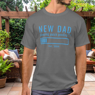 Neue Vater-Batterie fast leer Hellblau Est. Jahr T-Shirt