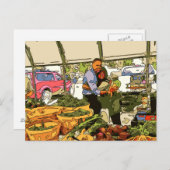 Neue Veggies auf dem Bauern-Markt Postkarte (Vorne/Hinten)
