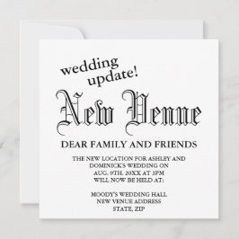 Neue Veranstaltungsstätte gotische Hochzeitserie Ä Ankündigung