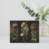 Neue Vintage florale Triptychologie Postkarte (Stehend Vorderseite)