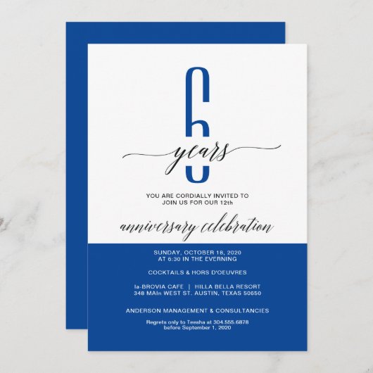 Neue Visitenkarten für Geschäftsjahre Einladung (Vorne/Hinten)