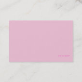 Neue Visitenkarten für mobile Haustiere Visitenkarte (Rückseite)