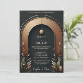 Neue Waldbaumwälder Rustikale Barnfarm Hochzeit Einladung (Stehend Vorderseite)